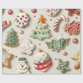 Kerstkoekjes en Strooisel Cadeaupapier (Vlak)