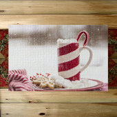 Kerstkoekjes en warme cacao Jigzaag Puzzle Legpuzzel