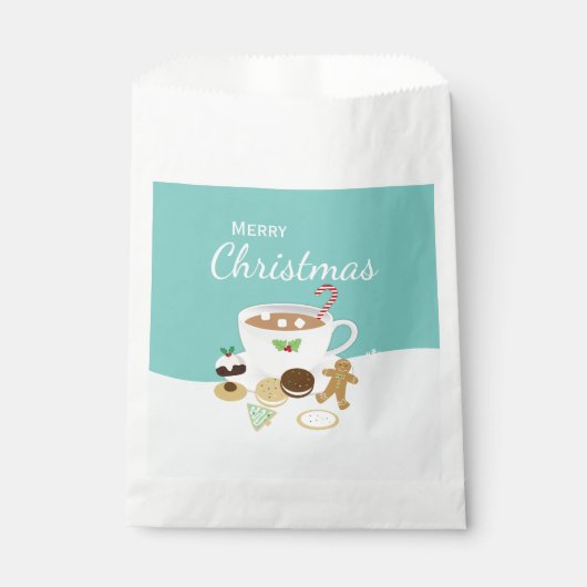 Kerstkoekjes en warme chocolade bedankzakje (Voorkant)