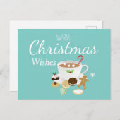 Kerstkoekjes en warme chocolade briefkaart (Voorkant / Achterkant)