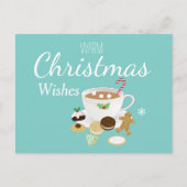 Kerstkoekjes en warme chocolade briefkaart (Voorkant)