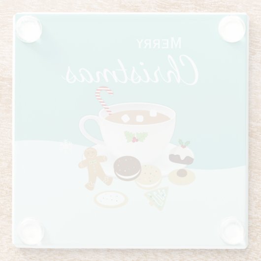 Kerstkoekjes en warme chocolade glazen onderzetter (Achterkant)