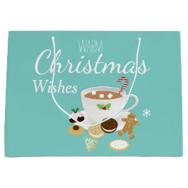 Kerstkoekjes en warme chocolade groot cadeauzakje