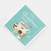 Kerstkoekjes en warme chocolade servet (Hoek)