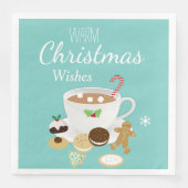 Kerstkoekjes en warme chocolade servet (Voorkant)