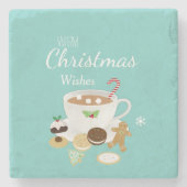 Kerstkoekjes en warme chocolade stenen onderzetter (Voorkant)