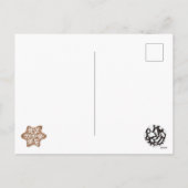 Kerstkoekjes en warme chocolademelk Kerst bakken Feestdagenkaart (Achterkant)