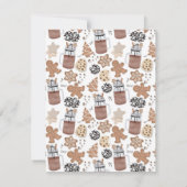 Kerstkoekjes en warme chocolademelk Kerst bakken Notitiekaartje (Achterkant)