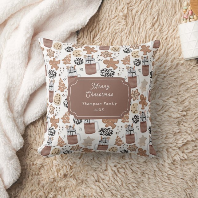 Kerstkoekjes en warme chocolademelk Kerstbacken Kussen (Deken)