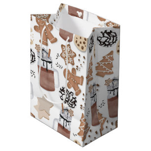 Kerstkoekjes en warme chocolademelk Kerstbacken Medium Cadeauzakje