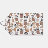Kerstkoekjes en warme chocolademelk Kerstbakken Cadeaulabel (Achterkant Horizontaal)