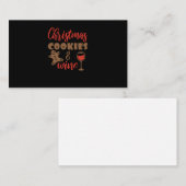 Kerstkoekjes en wijn visitekaartje (Voorkant / Achterkant)