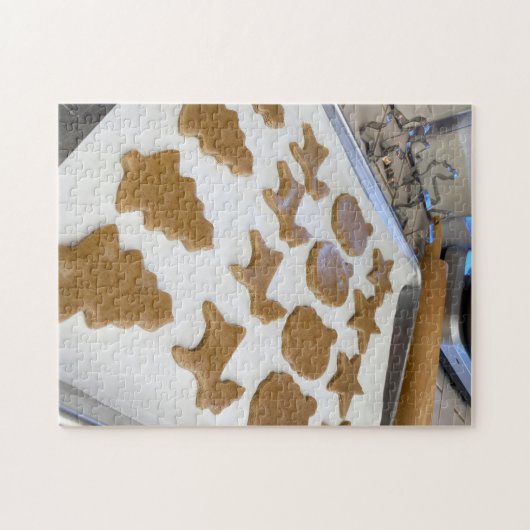 kerstkoekjes eten legpuzzel (Horizontaal)