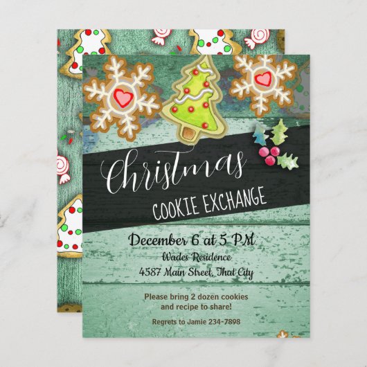 Kerstkoekjes Exchange Party (Voorkant / Achterkant)