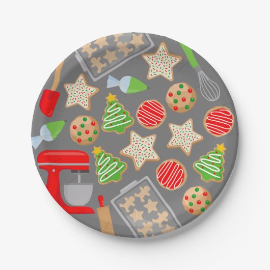 KERSTKOEKJES FEEST PAPIEREN BORDJE (Voorkant)