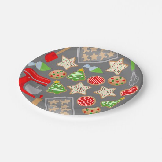 KERSTKOEKJES FEEST PAPIEREN BORDJE (Gekanteld)