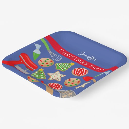 KERSTKOEKJES FEEST PAPIEREN BORDJE (Gebogen)