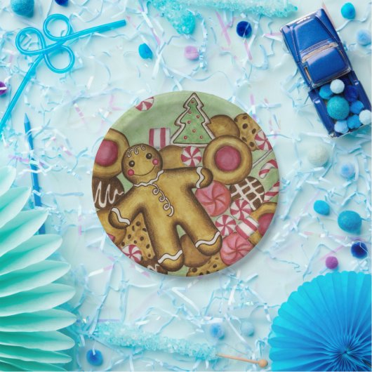 Kerstkoekjes feestdagen Borden Papieren Bordje (Feest)