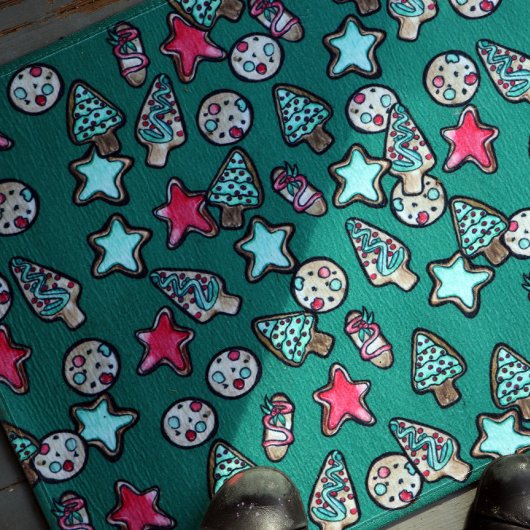 Kerstkoekjes Feestdagen Cookie Baking Party Deurmat