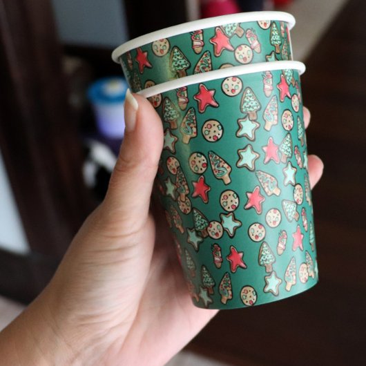 Kerstkoekjes Feestdagen Cookie Baking Party Papieren Bekers