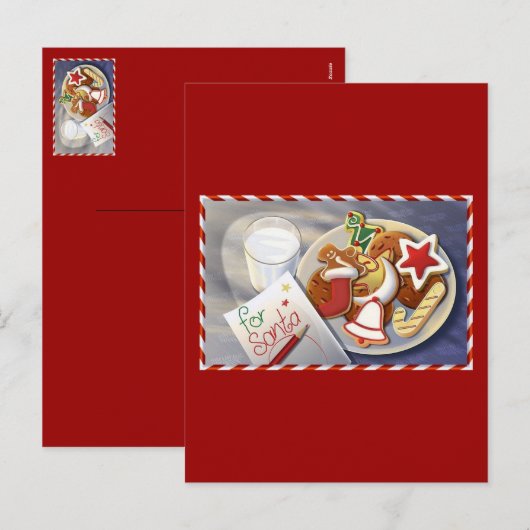 Kerstkoekjes Feestdagenkaart (Voorkant / Achterkant)