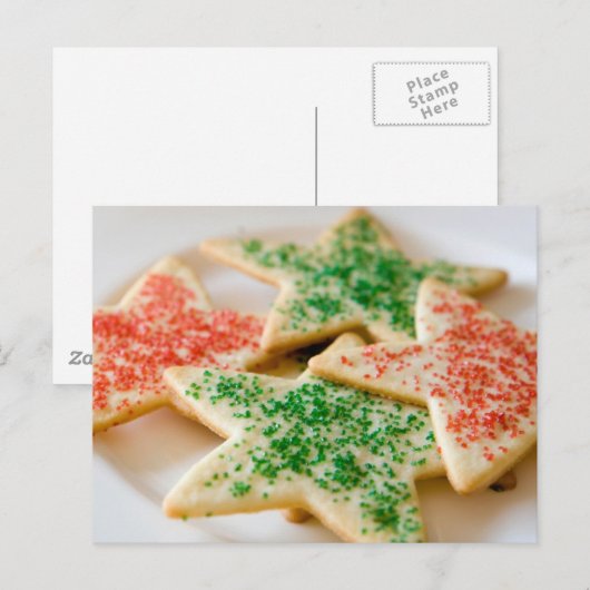 Kerstkoekjes Feestdagenkaart (Voorkant / Achterkant)