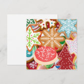 Kerstkoekjes Feestdagenkaart (Voorkant / Achterkant)
