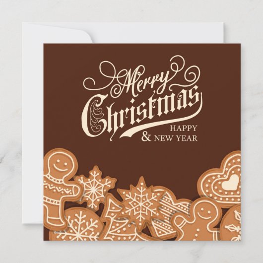 kerstkoekjes feestdagenkaart (Voorkant)