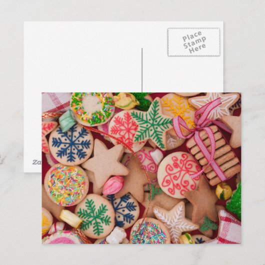 Kerstkoekjes Feestdagenkaart (Voorkant / Achterkant)