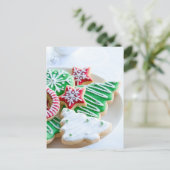 kerstkoekjes feestdagenkaart (Staand voorkant)