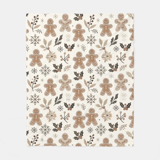 kerstkoekjes fleece deken (Voorkant)