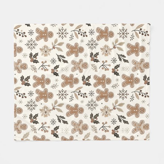 kerstkoekjes fleece deken (Voorkant (Horizontaal))