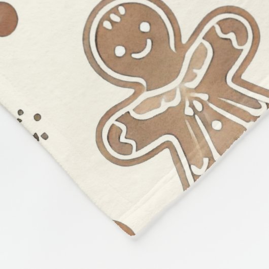 kerstkoekjes fleece deken (Hoek)