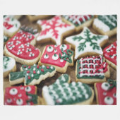 Kerstkoekjes Fleece Deken (Voorkant (Horizontaal))