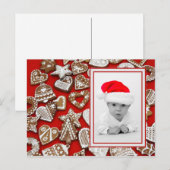 Kerstkoekjes Foto Lijst + uw foto's en ideeën Feestdagenkaart (Voorkant / Achterkant)
