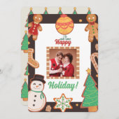 Kerstkoekjes Foto Vakantie Kaart (Voorkant / Achterkant)