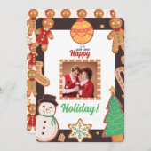 Kerstkoekjes Foto Vakantie Kaart (Voorkant / Achterkant)