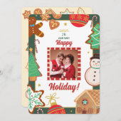 Kerstkoekjes Foto Vakantie Kaart (Voorkant / Achterkant)