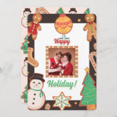 Kerstkoekjes Foto Vakantie Kaart (Voorkant / Achterkant)
