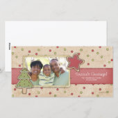 Kerstkoekjes Fotokaarten Feestdagenkaart (Voorkant / Achterkant)