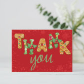 Kerstkoekjes Funny Cartoon Cool Kids Bedankkaart (Staand voorkant)