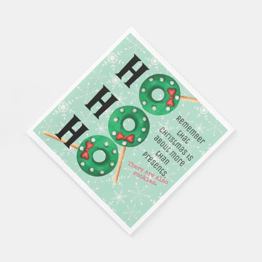 Kerstkoekjes Funny Ho Ho Holiday Servet (Hoek)