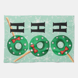 Kerstkoekjes Funny Ho Ho Snowflake Dish Theedoek