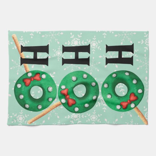 Kerstkoekjes Funny Ho Ho Snowflake Dish Theedoek (Horizontaal)