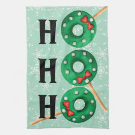 Kerstkoekjes Funny Ho Ho Snowflake Dish Theedoek