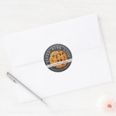 Kerstkoekjes gebakken met liefdeskrijtbord ronde sticker (Envelop)
