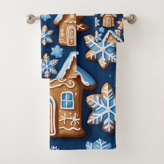 Kerstkoekjes gember broodman Wintervakantie Bad Handdoek (Insitu)