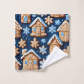 Kerstkoekjes gember broodman Wintervakantie Bad Handdoek (Wasdoekje)