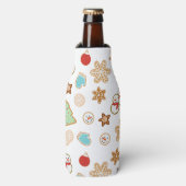 kerstkoekjes gepatterd flesjeskoeler (Fles Voorkant)