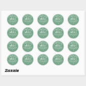 Kerstkoekjes Gepersonaliseerd Groen Ronde Sticker (Vel)
